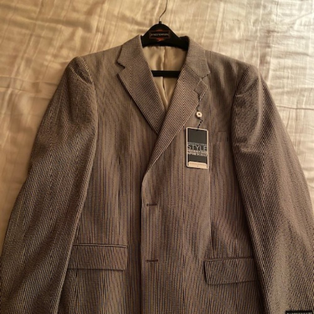 Navy tan Stripe